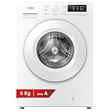 Corberó - Lavadora Plus 6 kg | CLH6106MN | 1000 rpm | Motor Inverter | 15 Programas| Función Vapor | Inicio Diferido y Antialérgica | Blanco