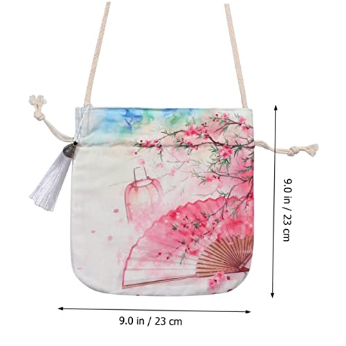 Accessoires de mode style ancien sous forme de bourse à cordon fleur de pêcher