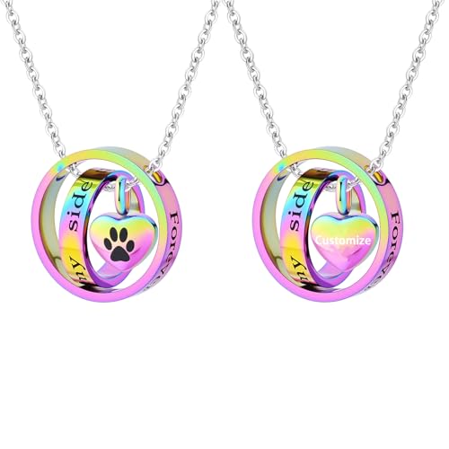 Collier urne personnalisé : un bijou de crémation gravé pour chat ou chien