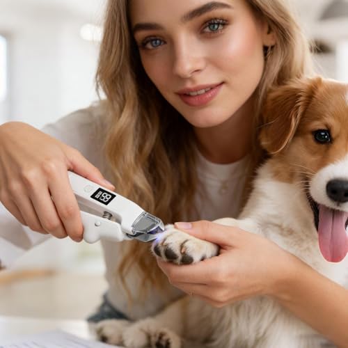 Cortauñas eléctrico para perros y mascotas: accesorio de cuidado recargable LED 3