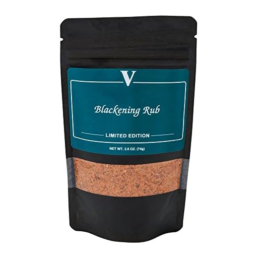 Blackening Rub - 2.6 Ounce Resealable Pouch – Perfect for blackened fish, chicken, pork or steak. Elevate your taco, fajita, gumbo or grilling game.
