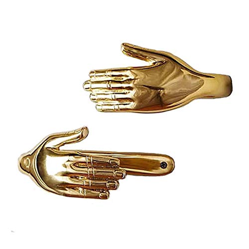 Vorhanghalter für Wand Metall Vorhang Raffhalter Dekorative Vorhang Vorhänge Holdbacks 2 Vorhang Krawatten Set, 19,6 * 8,2 * 11,3 cm, Gold