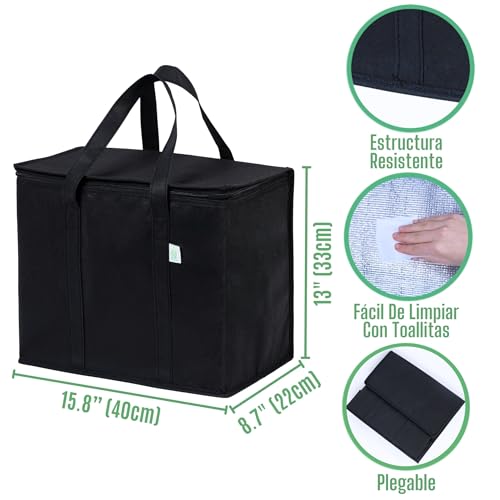 Bolsas térmicas para comida VENO reutilizables que ahorran espacio 6