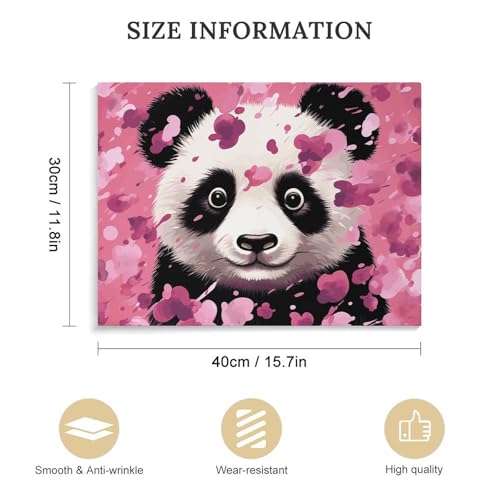 Toile murale panda rose décoration pour chambre