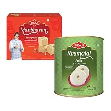Bikaji Rasmalai Patty 1Kg & Soan Papdi Manbhawan 450G Combo | Ready to Eat Indian Sweet | Tea-Time Treat, Celebration Dessert & Festive Sharing Pack | Authentic Indian Munching Experience