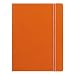 FILOFAX REFILLABLE NOTEBOOK CLASSIC, A5 (8.25" x 5") Orange - Elegant leather-look cover with moveable pages - Elastic closure, index, pocket and page marker (B115010U)
