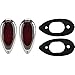 Red LED Tail/Stop Lights with Gaskets, Pair, Fits 1938-39 Ford
