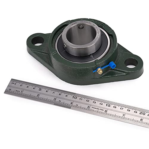 Image of XIKE 2 Pcs UCFL209-27 Bore 1-11 /16 inch Pillow Block Flange Mounted Ball Bearings.
