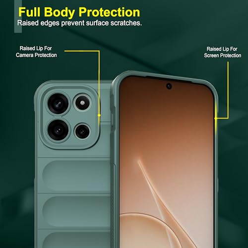 Image of Zapcase Back Case Cover for OnePlus Nord 6 | Compatible for OnePlus Nord 6 Back Cover | Liquid Silicon Magic Case with Camera Protection | Dark Green