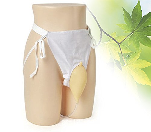 Urinal Bag Portable Wearable Urinal +Urine Bag Collector +Toilet Elastic Waistband 1000ml Reusable Pee Bag (Female) - Thumbnail 2