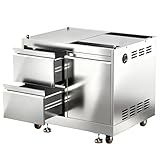 BODEGA Outdoor Kitchen Cabinets for Built-in BBQ Grill with 2 Drawers and Propane Tank Storage, Stainless Steel Outdoor Kitchen Drawer Suitable for 30 Inch Propane Grills.