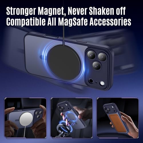Image of Symcele Designed for iPhone 17 Pro Case Magnetic, Deep Blue