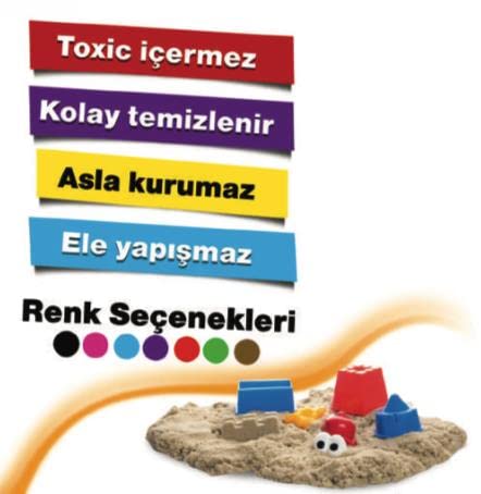 Lets Kinetik Kum 500 gr. Siyah Plastik Kutu