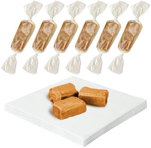 Amazon.com: Candy Wrapper, Caramel 1000 Square Sheets Clear Candy ...