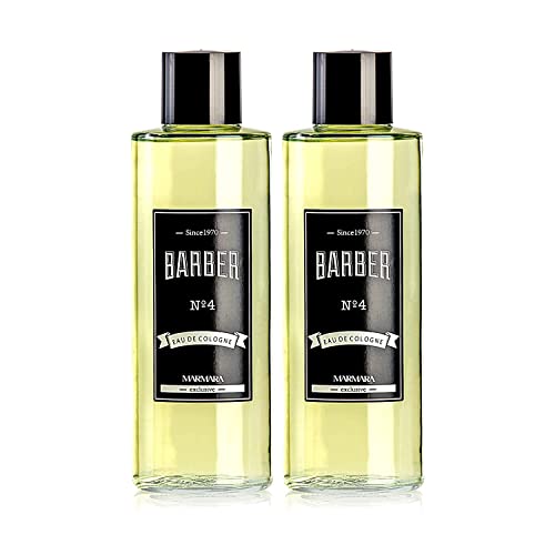 Marmara Barber Cologne - Best Choice of Modern Barbers and Traditional Shaving Fans (No 4 Green, 500ml x 2 Bottles)