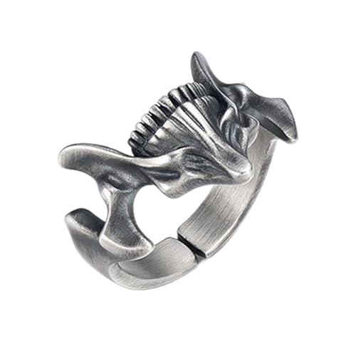 Fazvncv Anillos de calavera punk personalizados para hombre, estilo punk retro, anillos de calavera para hombre, accesorios de joyería geniales y retro, One Size, como se describe, como se describe
