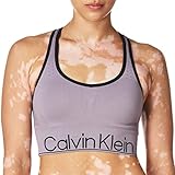 Calvin Klein Performance Medium Impact Sports Bra, Smoky Lilac, L