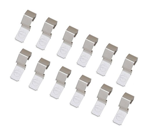 Lot De 8 Clips Métal Pour Bocaux Weck - Acier Inoxydable, Dimension 40 Mm