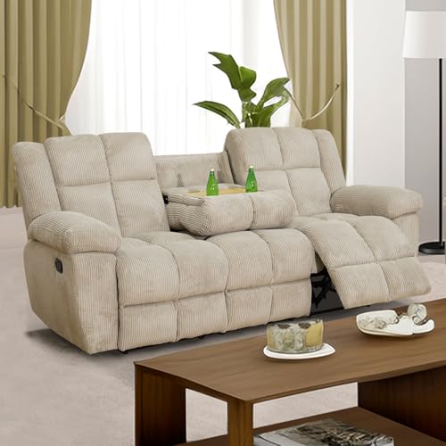 SIENWIEY Extra Wide Corduroy Reclining Sofa