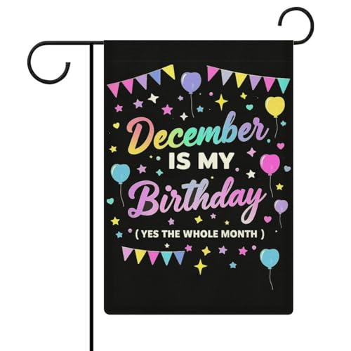 Image of Decor Flag December Is My Birthday Flags for Street 12x18 Inch