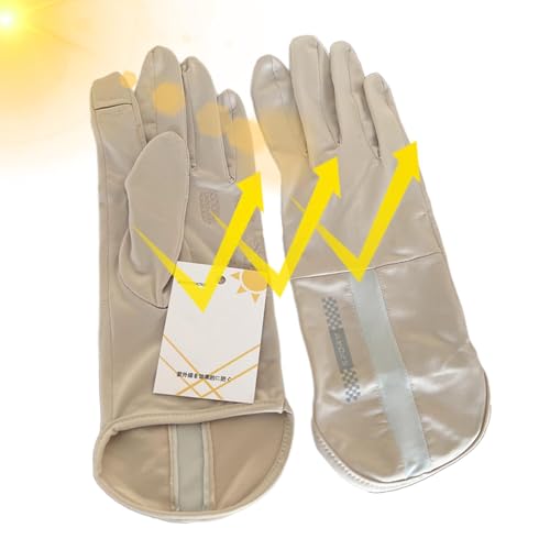 Samuliy Guantes UV para conducir, guantes de protección UV para hombre, guantes de protección solar UV, guantes de verano antideslizantes para pantalla táctil, para conducir, ciclismo, senderismo