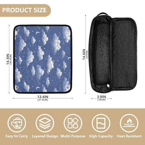 Bolso organizador para herramientas de cabello, compatible con planchas, rizadoras, secadores y accesorios, resistente al calor y portátil miniatura 4