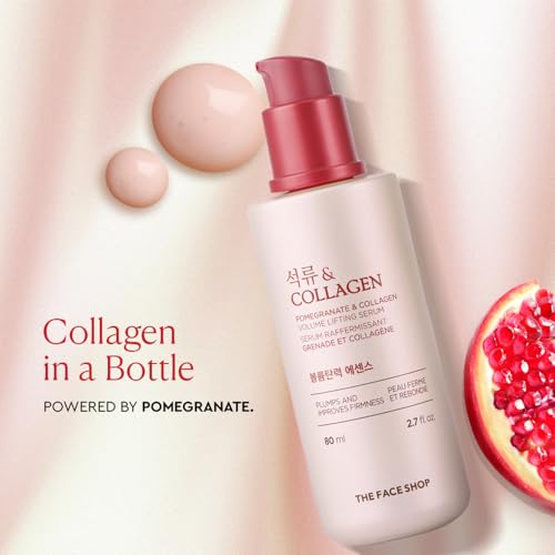 The Face Shop Pomegranate & Collagen Volume Lifting Serum - Helps Skin Look Firm & Supple - Reduces Fine Lines & Wrinkles - Improves Elasticity - Hydrating Lightweight Face Serum - Korean Skin Care - Image 3
