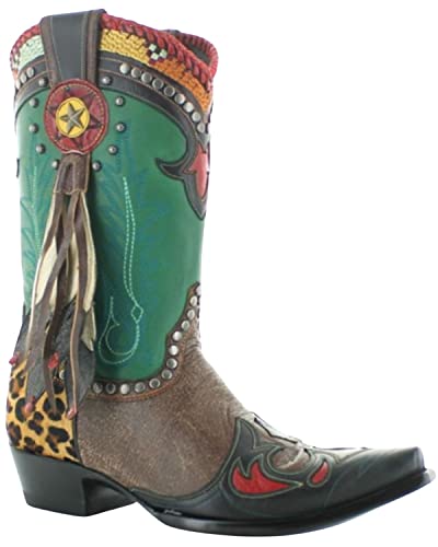 Double D Ranch Women's Last Chief Western Boot Snip Toe Multi 6.5 M Us #TOP8