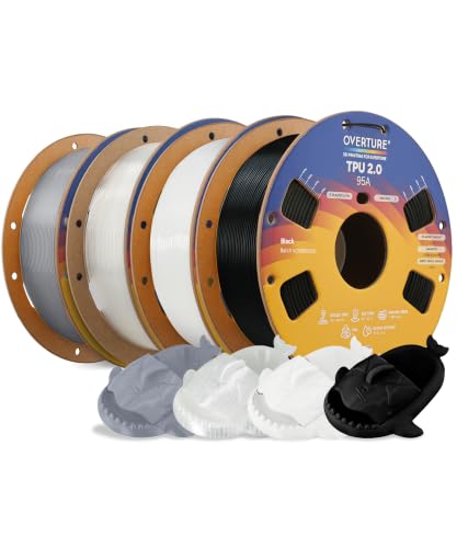 Image of OVERTURE Upgrade TPU 2.0 4KG Bundle High-Speed 3D Printer Filament 1.75mm