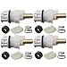 Qblahip 4 Pack RP25513 Faucet Stem assembly, Replacement Kit for De-lta two handle faucet repair kit, Includes RP4993 Seats and Springs