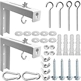 Irenwarl Soporte universal de pared para proyector, soporte de pared, soporte de pared para proyector, soportes en L para la pantalla de proyección, completo con accesorios