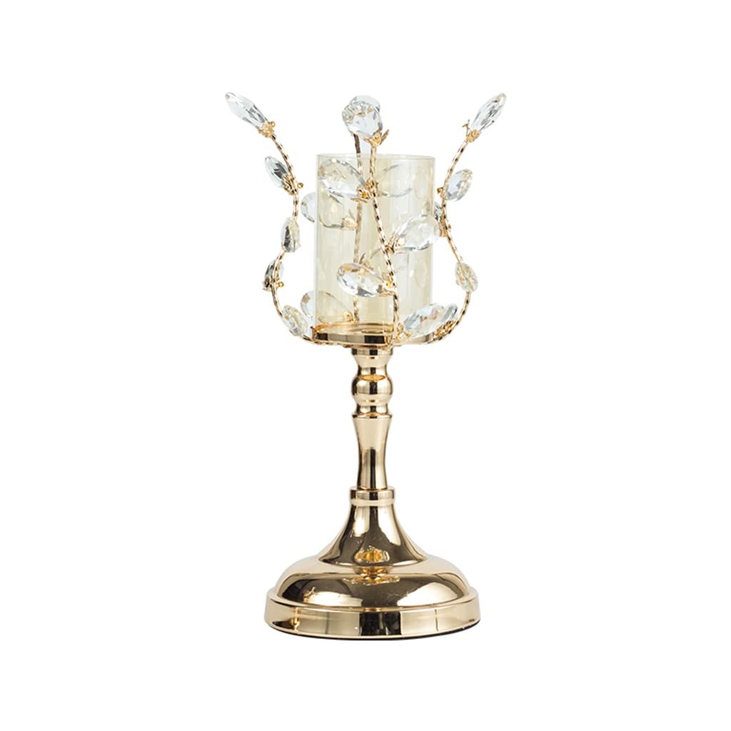 Détenteurs de chandeliers bougeoir d'or aux finitions ornements décoratifs