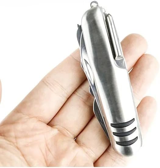 11 Function Foldable Swiss Army Knife | Multi-Purpose Camping and Outdoor Handpiece | Screwdriver, Knife, Saw, Scissors, Bottle Opener