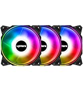 upHere Ventilateur de Boîtier de 120 mm avec Moyeu de Ventilateur RGB,Ventilateur D'ordinateur RG...