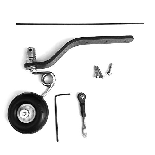 Cr Carbon Fiber Tail Wheel Landing Gear PU 1.25' Wheel Set for 26cc Gas RC Airplane