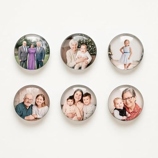 6 imanes de Fotos Personalizados, imanes de Cristal Personalizados para Nevera con imágenes (25 mm), Regalo magnético Hecho a Mano para mamá, Abuela, Navidad, cumpleaños, día de la Madre (30 mm) | Ya disponible en tu tienda friki favorita! En mundofriki.es!