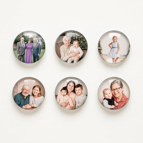 6 imanes de Fotos Personalizados, imanes de Cristal
