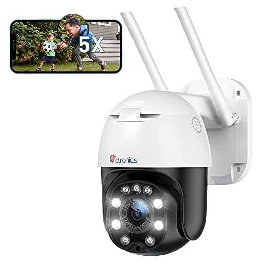 【4X optisk zoom】PTZ CCTV-kamera utomhus, Ctronics 1080P Wifi-säkerhetskamera övervakning IP-kamera hemsäkerhet med 355°panorering 90° lutning automatisk spårning mänsklig detektion tvåvägs ljud färg nattvision