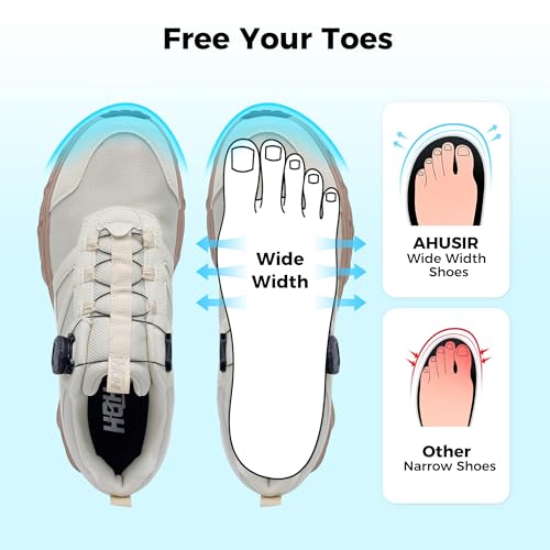 Image of Wide Walking Shoes for Men Arch Support Plantar Fasciitis Tennis Sneakers Non Slip Casual Athletic Running Shoes