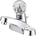 GLOBE UNION F451C042CP-JPA3 Single Handle Acrylic Bathroom Lavatory Faucet with Pop
