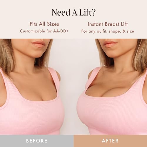 Image of Bare Babe Boob Tape for Breast Lift - Breast Lift Tape - 10 Satin Nipple Pasties - Hypoallergenic Boobtape - Strapless Bra