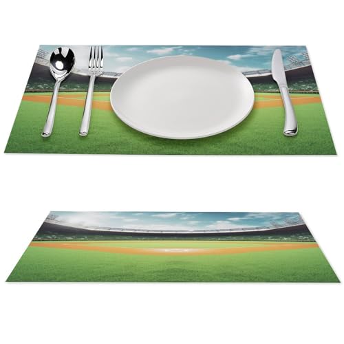 Sets de table verts de cuisine antidérapants et durables pour repas du quotidien