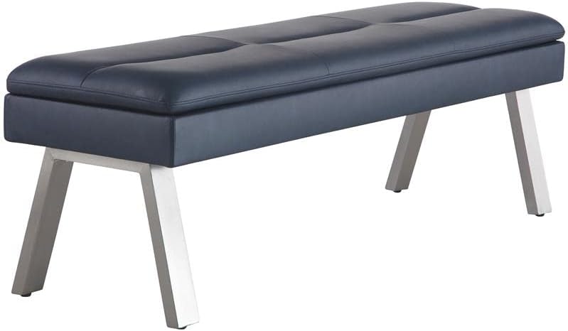 MILANMilan Janice Blue/Gray 2-Tone Bench with Storage