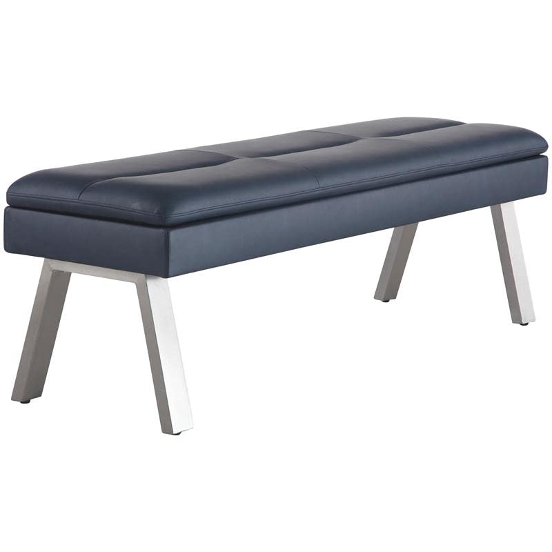 MILANMilan Janice Blue/Gray 2-Tone Bench with Storage