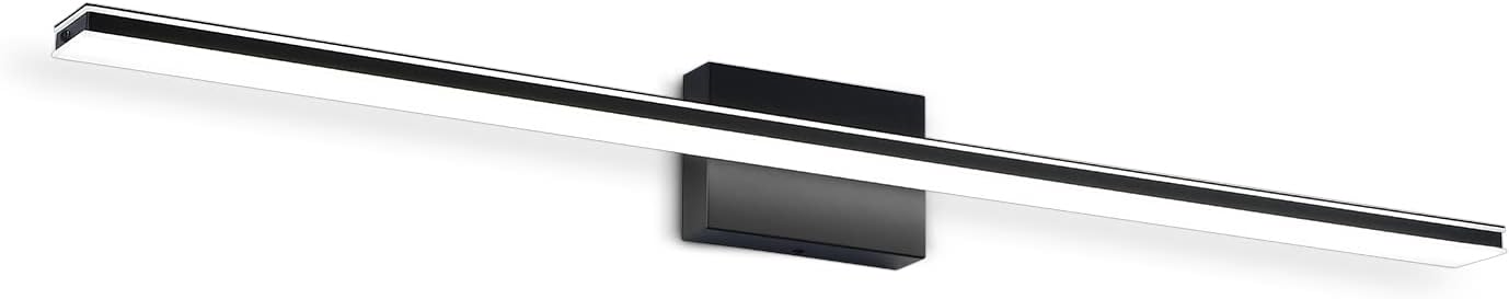 LED Bathroom Light Fixtures 28W Bath Room Lamps 40" Over The Mirror Lighting Fixture for Bathroom Matte Black Wall Lights Above Mirror 6000K