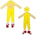 CEMDER Halloween Super Sonic Costume Kids Deluxe The Hedgehog Cosplay Cartoon Onesie Outfit Yellow Suit For Boys