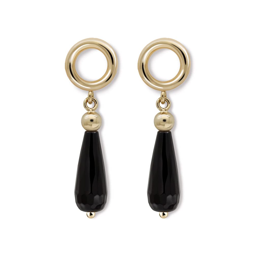 Pendientes Con Piedras Y Cabezal De Aro Para Mujer Chapados En Oro De 18k