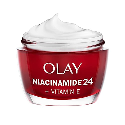 Olay Niacinamida 24 + Vitamina E, Crema De Día, Con Niacinamida Pura Al 99% Y Vitamina E, Hidratante Y Revitalizadora, 50 ml