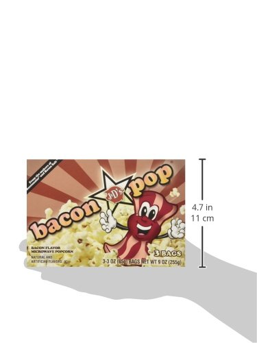 Bacon Pop Bacon Flavored Microwave Popcorn, 9 oz box