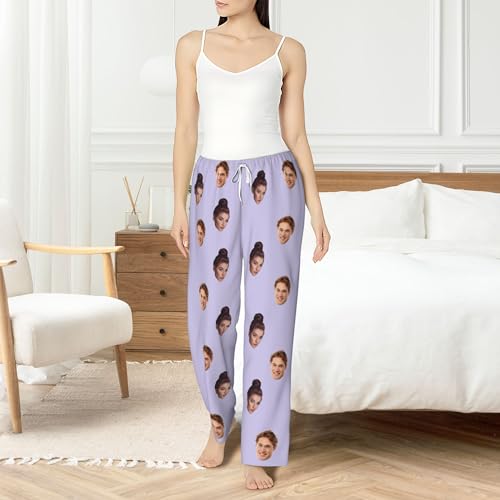 Personalized Pajamas Pants - Custom pajama pants with Photo Face for Men Women - Customised Sleepwear Bottoms for Husband Dad3